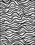 Modern Wavy Black White Design Rug