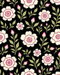 Bold Floral Pattern With Pink Accents Rug