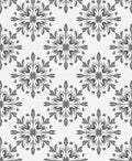 Monochromatic Floral Mandala Pattern Rug