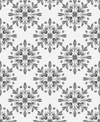Monochromatic Floral Mandala Pattern Rug