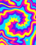 Vibrant Swirling Psychedelic Pattern Rug