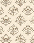 Elegant Floral Damask Pattern Rug