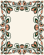 Floral Vine With Pink Petals Rug