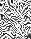 Bold Black White Contour Pattern Rug