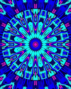 Bold Symmetry Geometric Mandala Design Rug