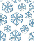 Light Blue Snowflake Winter Collage Rug