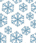 Light Blue Snowflake Winter Collage Rug