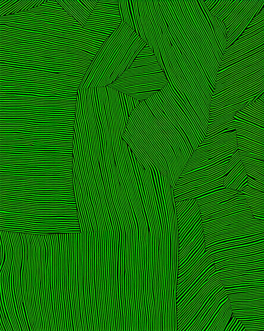 Abstract Green Striped Geo Pattern Rug