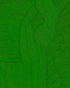 Abstract Green Striped Geo Pattern Rug