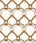 Brown Interlocking Trellis Pattern Rug