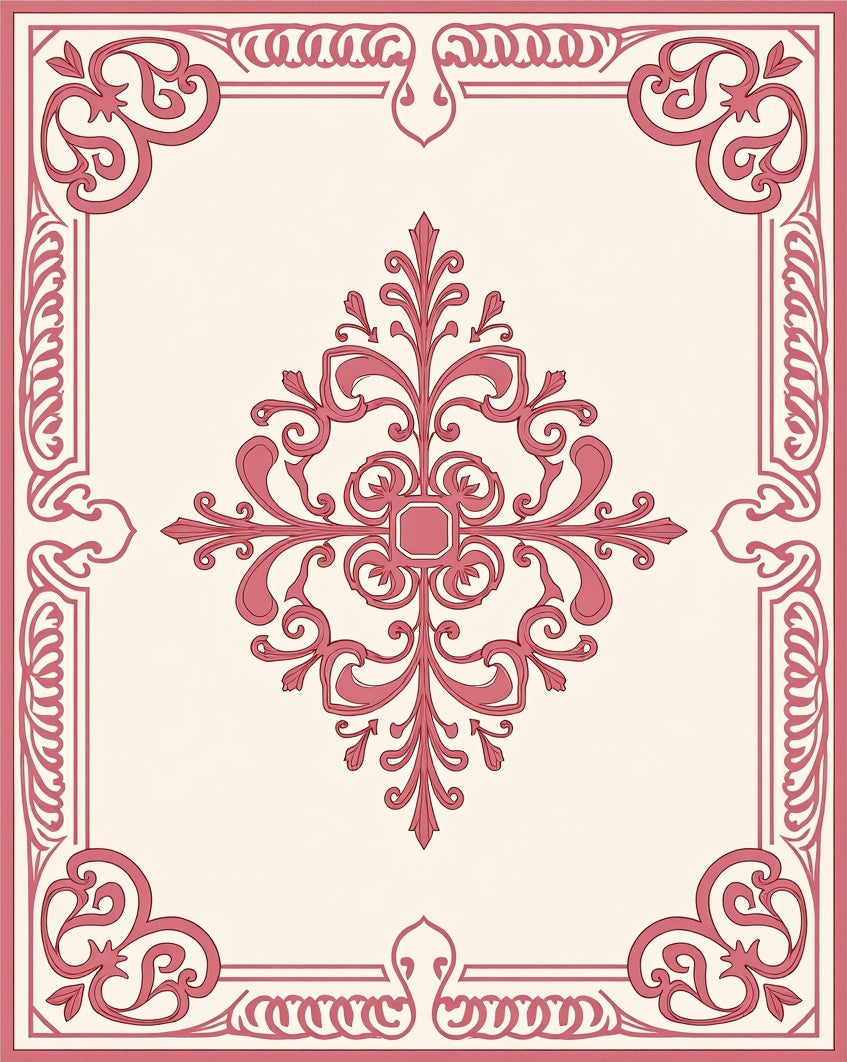 Ornate Paisley Scroll Pattern Rug