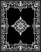 Ornate Floral Border Design Rug