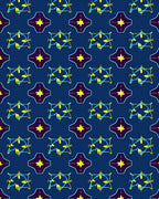 Bold Blue Yellow Abstract Stars Rug
