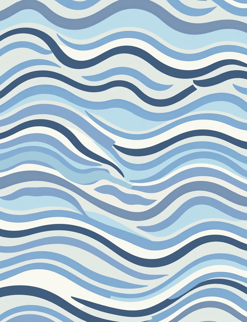 Abstract Water Wave Stripes Rug