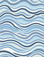 Abstract Water Wave Stripes Rug