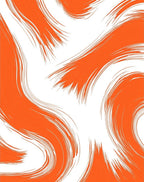 Bold Orange Swirl Pattern Design Rug