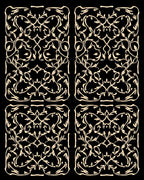 Art Nouveau Floral Vines Pattern Rug