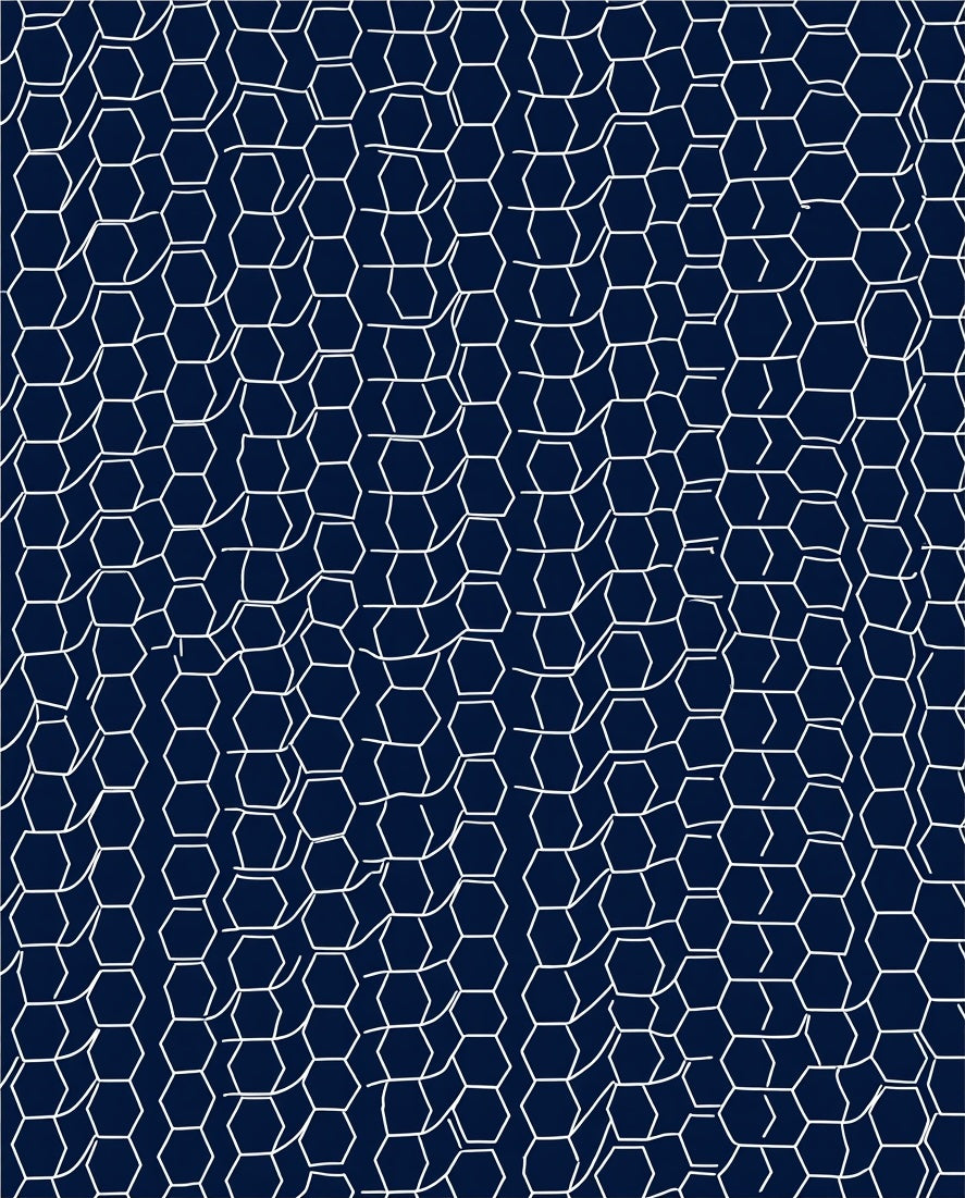 Wavy Honeycomb Geometric Design Rug