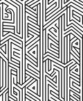 Geometric Linework Maze Pattern Rug