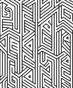Geometric Linework Maze Pattern Rug