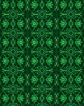 Dark Green Ornamental Medallion Pattern Rug
