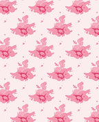 Abstract Pink Floral Splash Pattern Rug