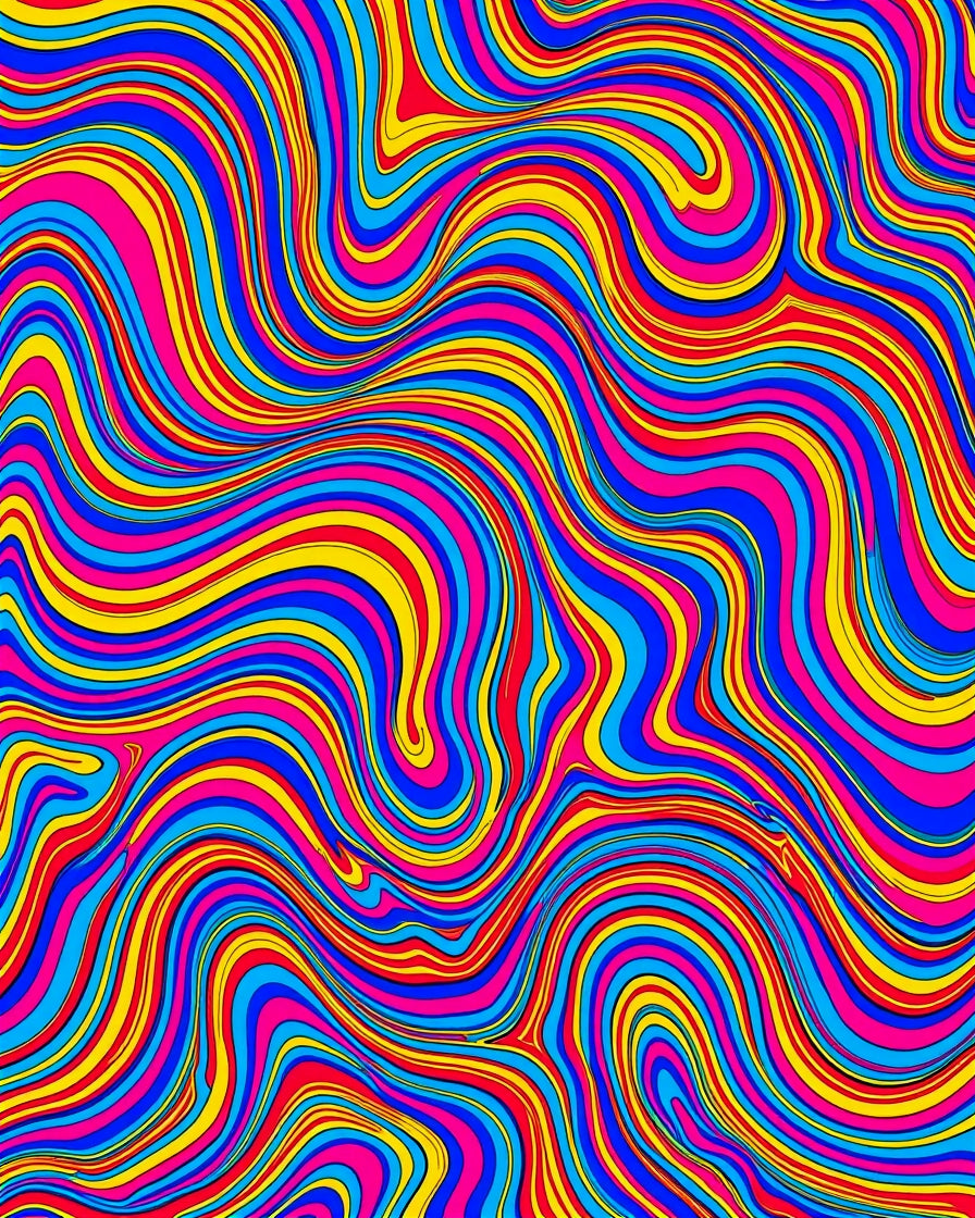Vibrant Swirl Pattern Graphic Rug