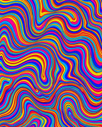 Vibrant Swirl Pattern Graphic Rug