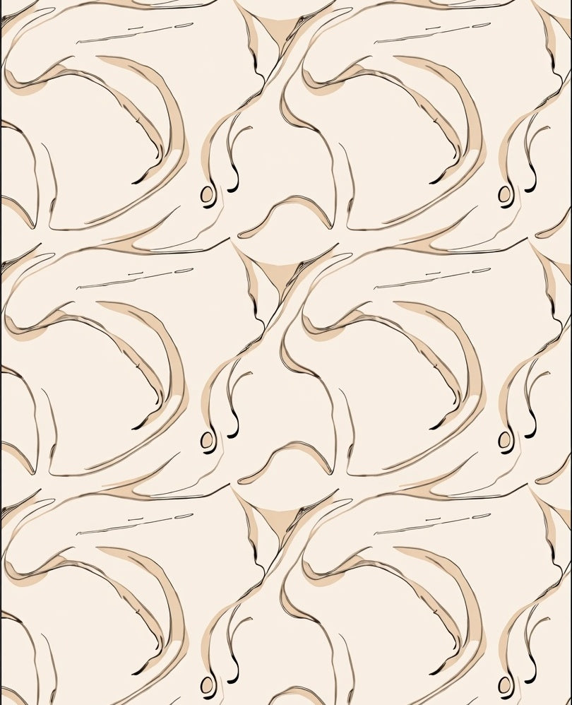 Abstract Flowing Lines Pattern Rug