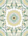 Art Nouveau Floral Mandala Pattern Rug