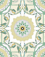 Art Nouveau Floral Mandala Pattern Rug
