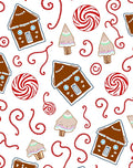 Gingerbread House Red Swirl Candy Rug