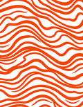 Bold Orange Wavy Stripe Pattern Rug