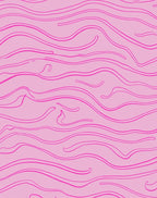 Pink Abstract Wavy Lines Design Rug