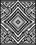 Bold Black and White Geometric Pattern Rug