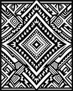 Bold Black and White Geometric Pattern Rug