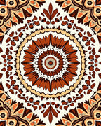 Earth Tone Medallion Art Rug