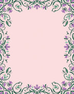Floral Scrollwork Vintage Inspired Design Rug