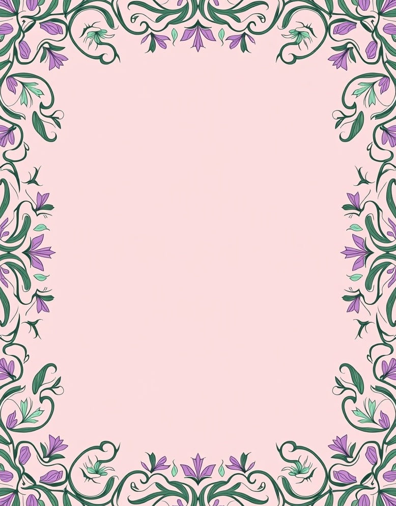 Floral Scrollwork Vintage Inspired Design Rug