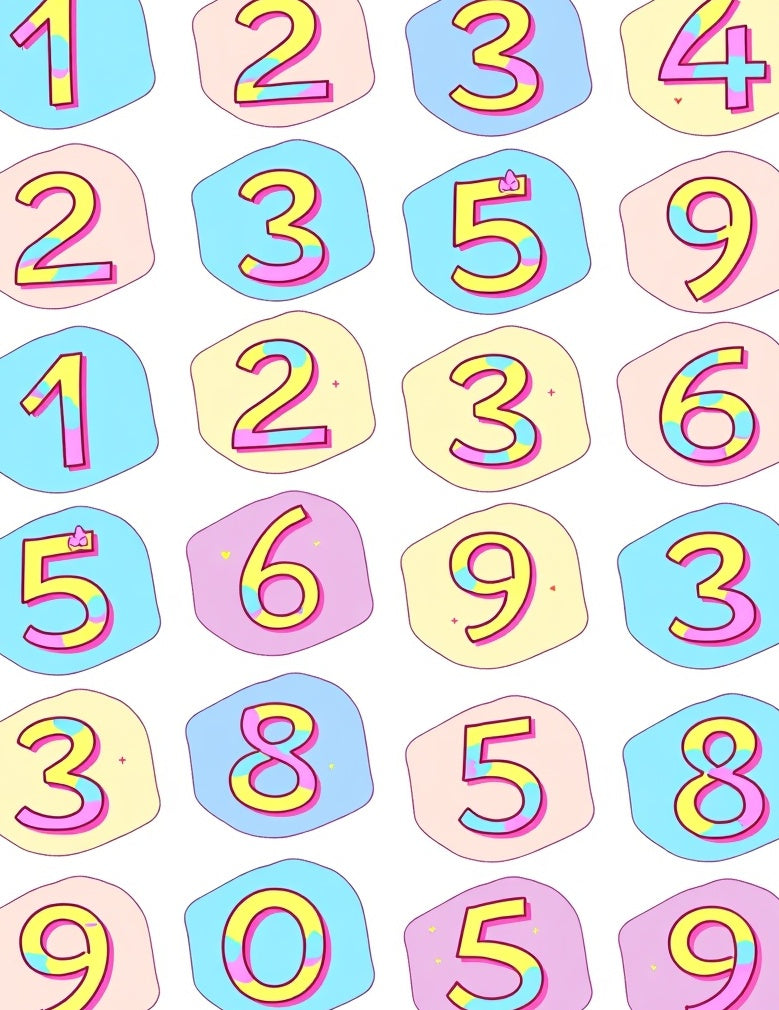 Playful Numbers Pattern Rug