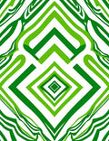 Green Diamond Chevron Abstract Rug
