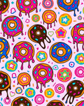 Dripping Donut Fun Pattern Rug