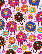 Dripping Donut Fun Pattern Rug
