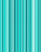 Aqua And White Vertical Stripe Rug