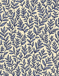 Botanical Branch Pattern With Blue Design Rug