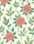 Vintage Rose Blossom Pattern Design Rug