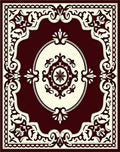 Elegant Floral Medallion Center Border Rug
