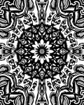 Bold Black White Mandala Design Rug