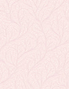 Soft Pink Feathered Vine Pattern Rug