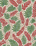 Tropical Leaf Print With Swirls Rug